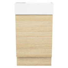 Lottie 480mm Freestanding Small Space Vanity with Ceramic Countertop